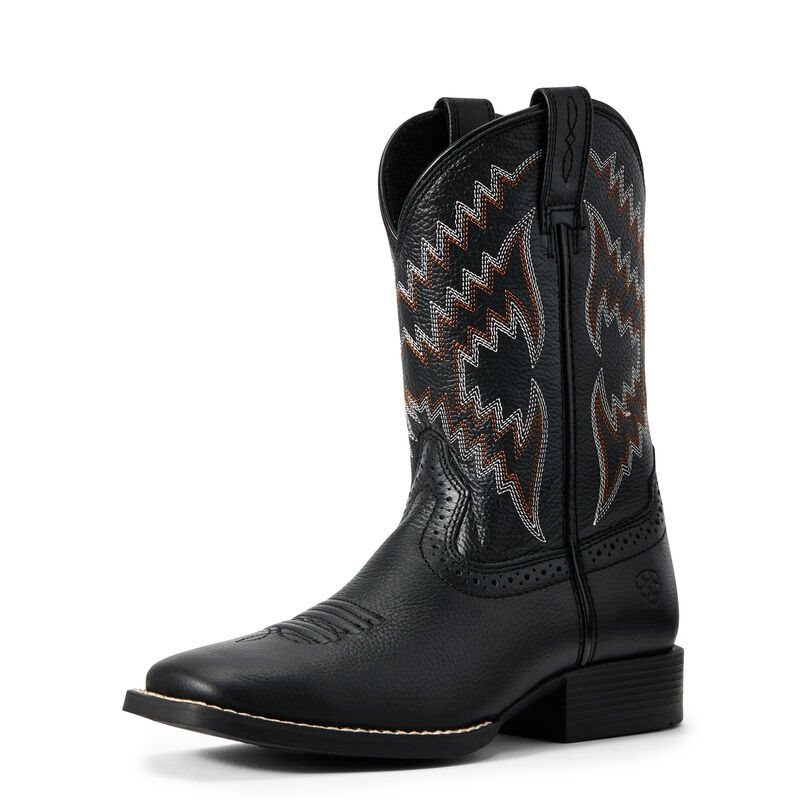 Ariat Western: Tycoon Botas Western Niños - Negras (TSFPW7036)